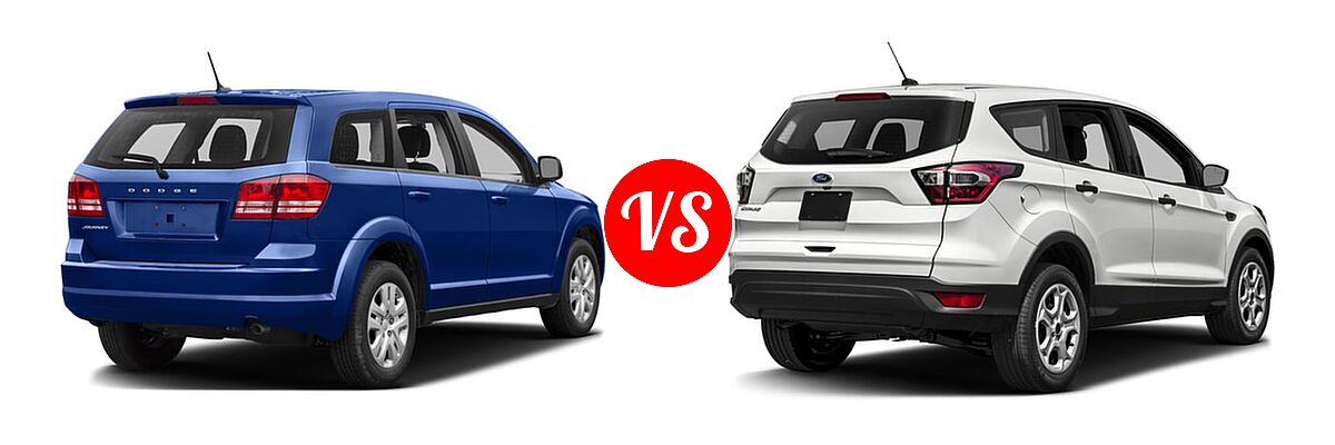 2017 Dodge Journey SUV SE vs. 2017 Ford Escape SUV S / SE - Rear Right Comparison