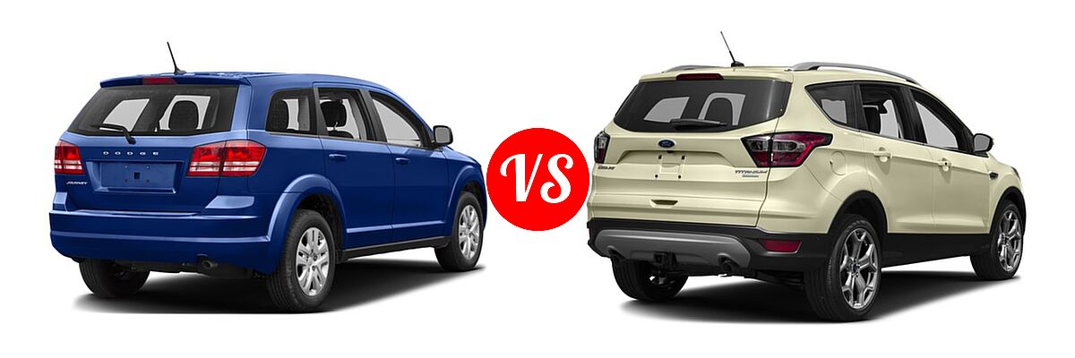 2017 Dodge Journey SUV SE vs. 2017 Ford Escape SUV Titanium - Rear Right Comparison