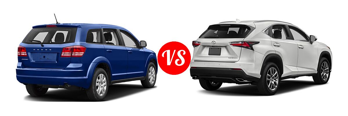 2017 Dodge Journey SUV SE vs. 2017 Lexus NX 200t SUV NX Turbo - Rear Right Comparison