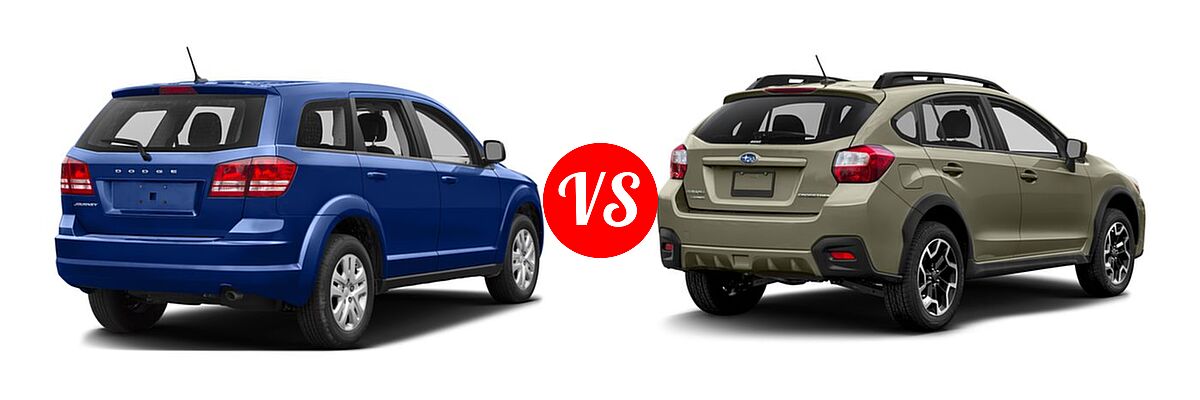 2017 Dodge Journey SUV SE vs. 2017 Subaru Crosstrek SUV 2.0i Manual / Limited / Premium - Rear Right Comparison