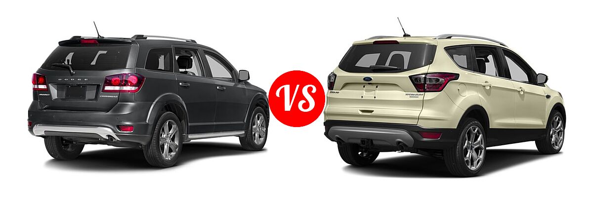 2017 Dodge Journey SUV Crossroad / Crossroad Plus vs. 2017 Ford Escape SUV Titanium - Rear Right Comparison
