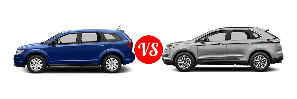 2017 Dodge Journey SUV SE vs. 2017 Ford Edge SUV SE / SEL / Titanium - Side Comparison
