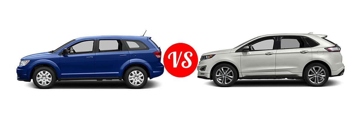 2017 Dodge Journey SUV SE vs. 2017 Ford Edge SUV Sport - Side Comparison
