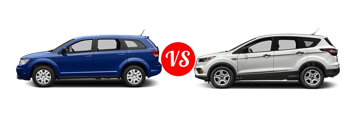 2017 Dodge Journey SUV SE vs. 2017 Ford Escape SUV S / SE - Side Comparison
