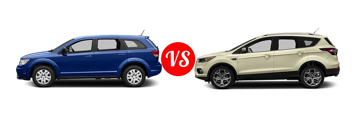 2017 Dodge Journey SUV SE vs. 2017 Ford Escape SUV Titanium - Side Comparison