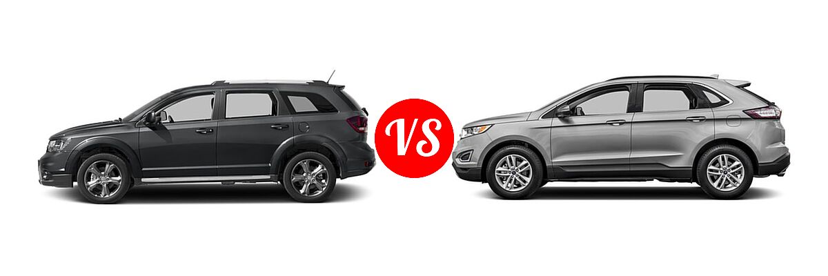 2017 Dodge Journey SUV Crossroad / Crossroad Plus vs. 2017 Ford Edge SUV SE / SEL / Titanium - Side Comparison