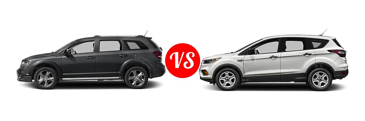 2017 Dodge Journey SUV Crossroad / Crossroad Plus vs. 2017 Ford Escape SUV S / SE - Side Comparison