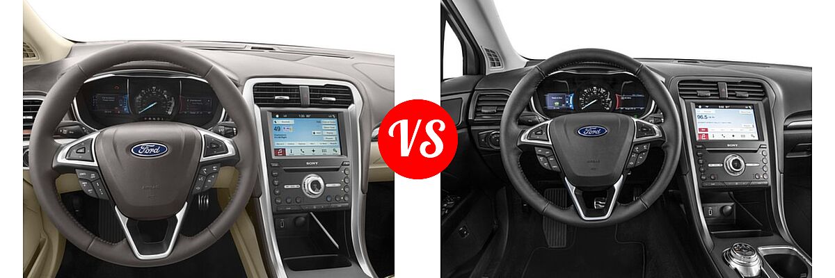 2017 Ford Fusion Energi Sedan Platinum vs. 2017 Ford Fusion Hybrid Sedan Hybrid Titanium - Dashboard Comparison