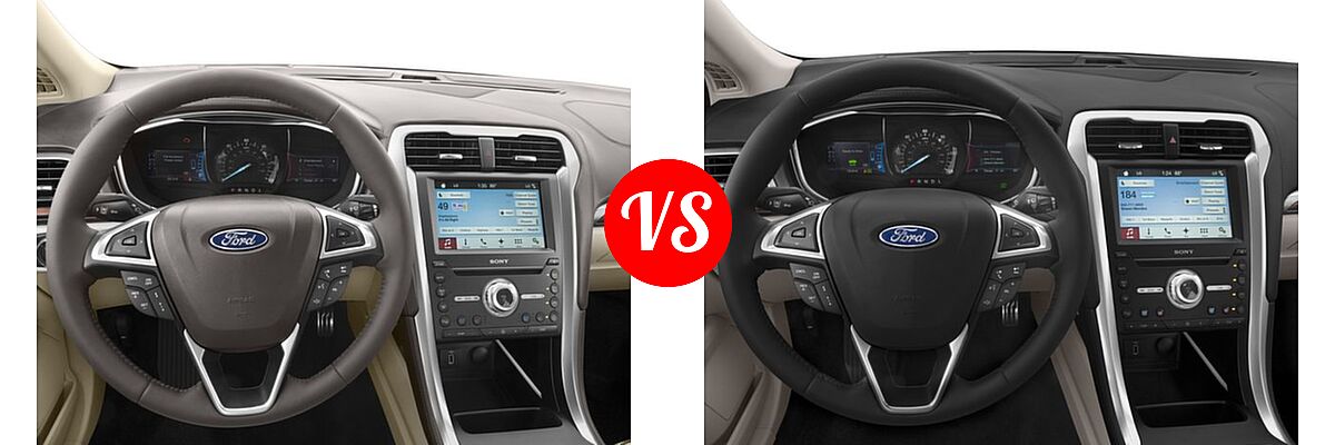 2017 Ford Fusion Energi Sedan Platinum vs. 2017 Ford Fusion Hybrid Sedan Hybrid Platinum - Dashboard Comparison