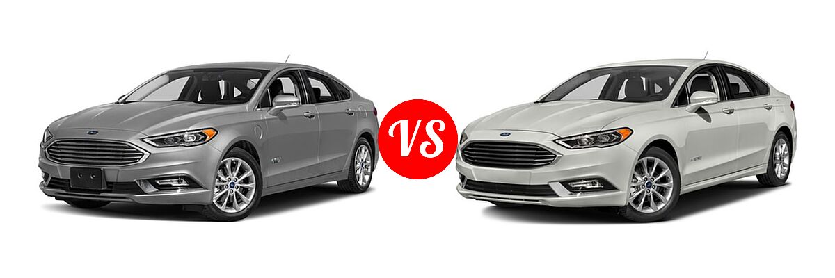 2017 Ford Fusion Energi Sedan SE vs. 2017 Ford Fusion Hybrid Sedan Hybrid S / Hybrid SE - Front Left Comparison