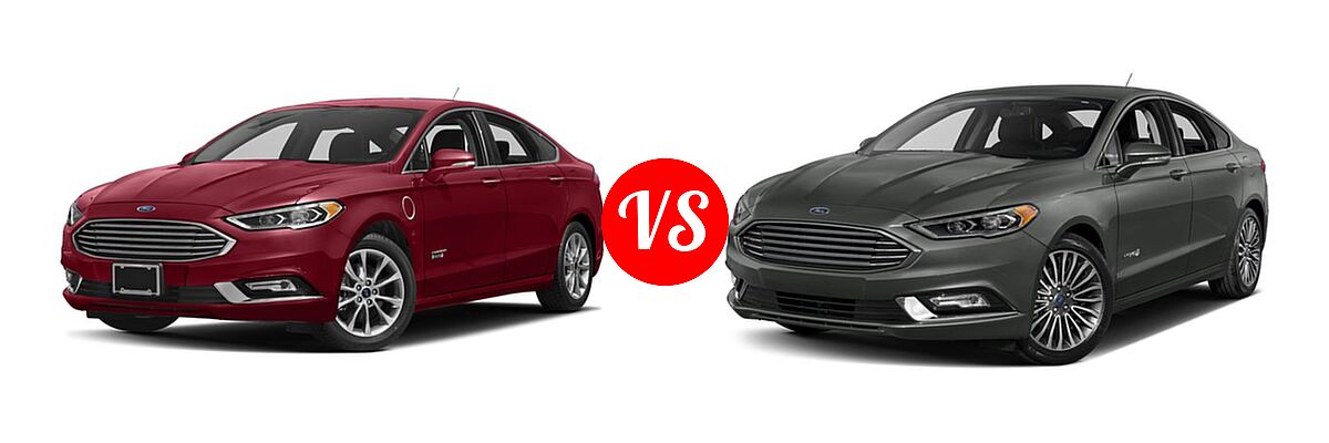 2017 Ford Fusion Energi Sedan Titanium vs. 2017 Ford Fusion Hybrid Sedan Hybrid Titanium - Front Left Comparison