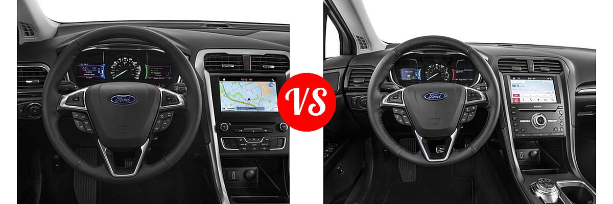 2017 Ford Fusion Energi Sedan SE vs. 2017 Ford Fusion Hybrid Sedan Hybrid Titanium - Dashboard Comparison