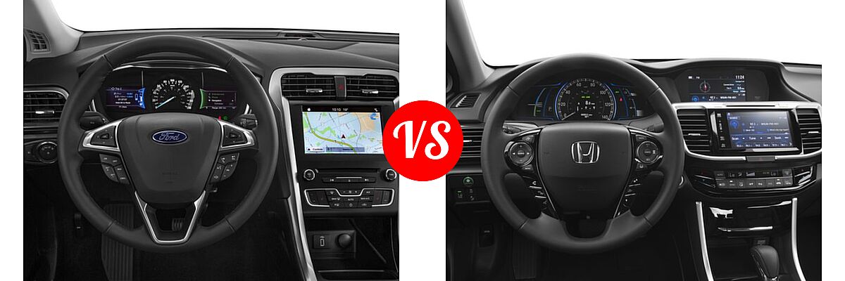 2017 Ford Fusion Energi Sedan SE vs. 2017 Honda Accord Hybrid Sedan EX-L - Dashboard Comparison