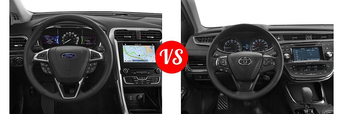 2017 Ford Fusion Energi Sedan SE vs. 2017 Toyota Avalon Sedan Touring / XLE / XLE Plus / XLE Premium - Dashboard Comparison