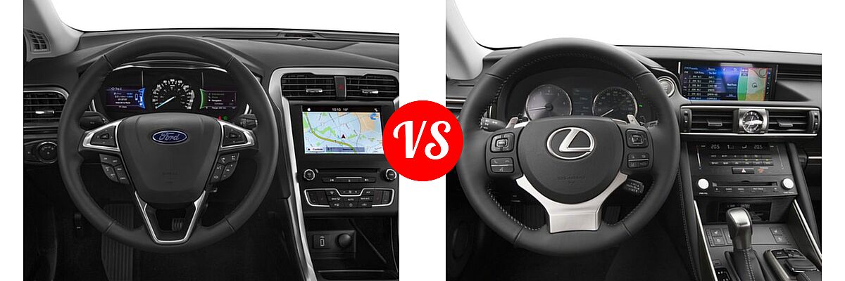 2017 Ford Fusion Energi Sedan SE vs. 2017 Lexus IS 200t Sedan IS 350 - Dashboard Comparison