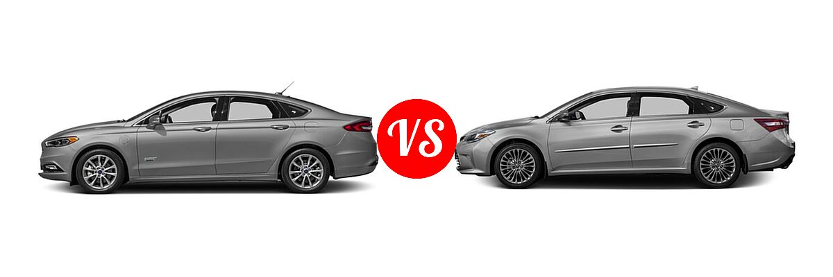 2017 Ford Fusion Energi Sedan SE vs. 2017 Toyota Avalon Sedan Limited - Side Comparison
