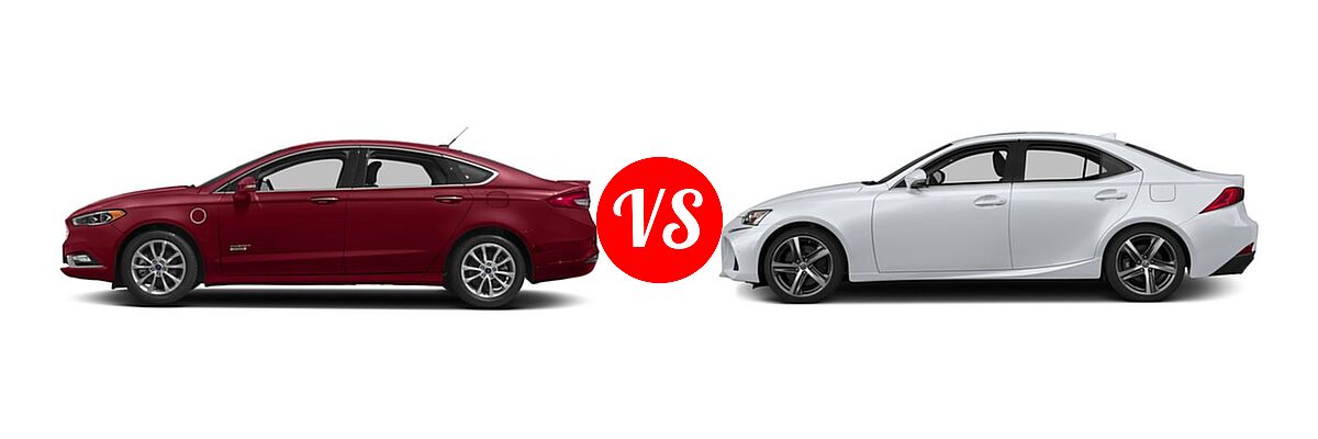 2017 Ford Fusion Energi Sedan Titanium vs. 2017 Lexus IS 200t Sedan IS 350 - Side Comparison