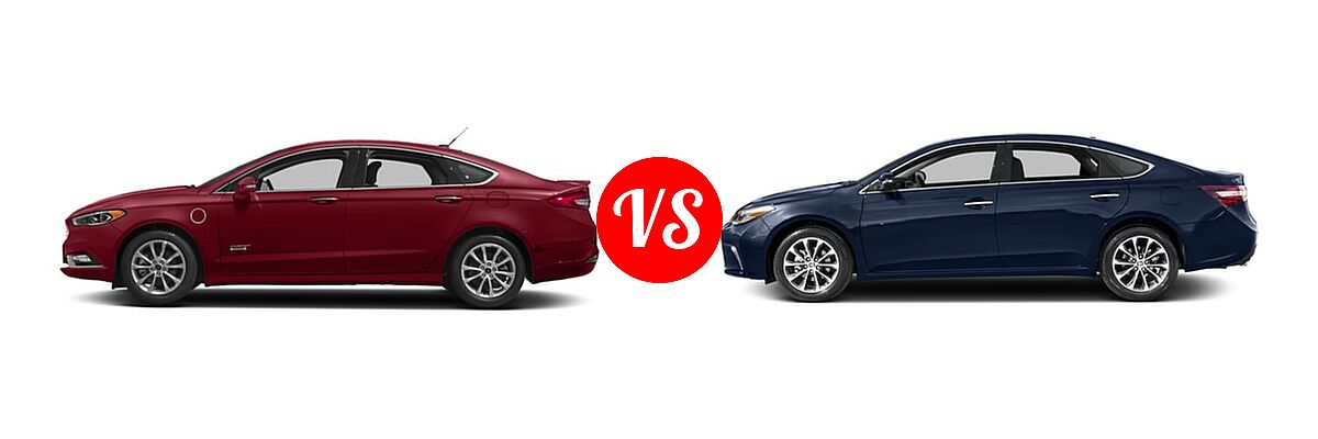 2017 Ford Fusion Energi Sedan Titanium vs. 2017 Toyota Avalon Sedan Touring / XLE / XLE Plus / XLE Premium - Side Comparison
