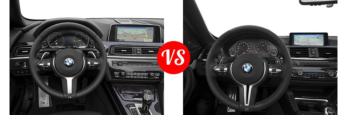 2017 BMW 6 Series Convertible 650i / 650i xDrive vs. 2017 BMW M4 Convertible Convertible - Dashboard Comparison