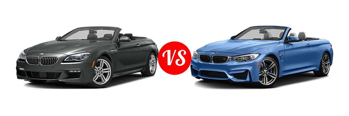 2017 BMW 6 Series Convertible 640i / 640i xDrive vs. 2017 BMW M4 Convertible Convertible - Front Left Comparison
