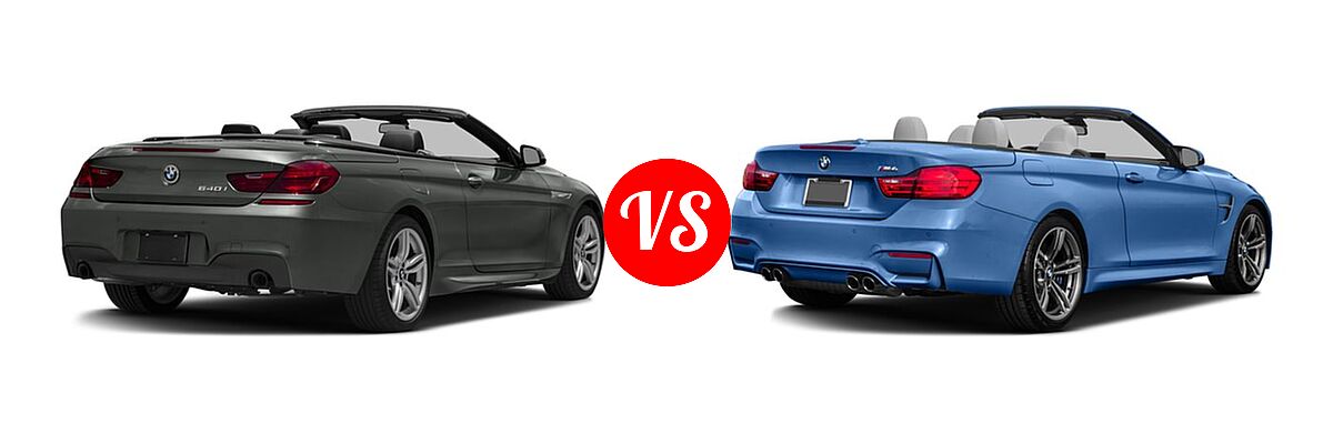 2017 BMW 6 Series Convertible 640i / 640i xDrive vs. 2017 BMW M4 Convertible Convertible - Rear Right Comparison