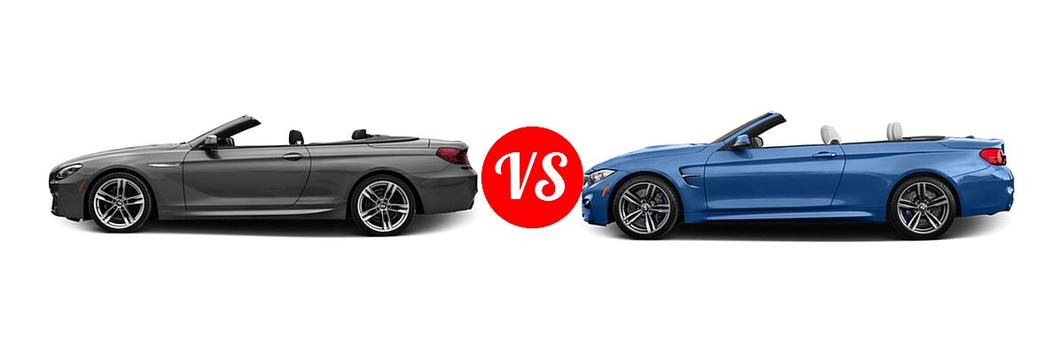 2017 BMW 6 Series Convertible 650i / 650i xDrive vs. 2017 BMW M4 Convertible Convertible - Side Comparison