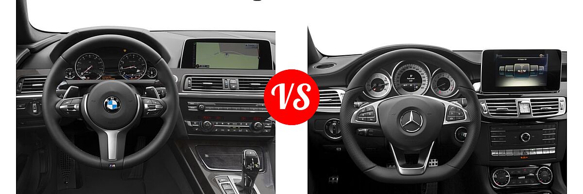 2017 BMW 6 Series Gran Coupe Sedan 640i / 640i xDrive vs. 2017 Mercedes-Benz CLS-Class Sedan CLS 550 - Dashboard Comparison