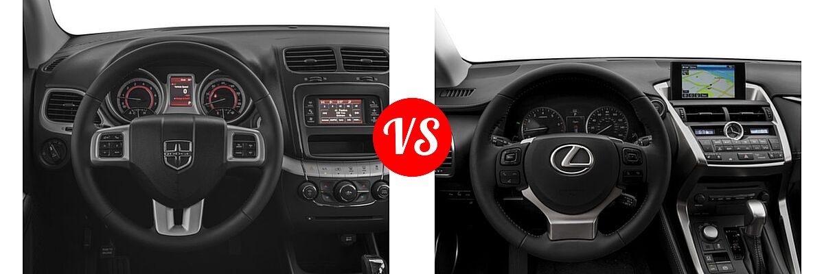 2016 Dodge Journey SUV SXT vs. 2016 Lexus NX 200t SUV AWD 4dr / FWD 4dr - Dashboard Comparison