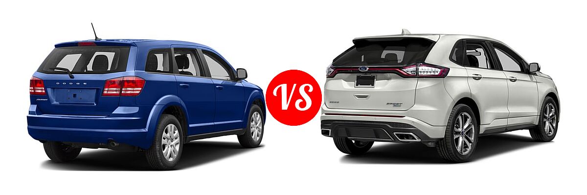 2016 Dodge Journey SUV SE vs. 2016 Ford Edge SUV Sport - Rear Right Comparison