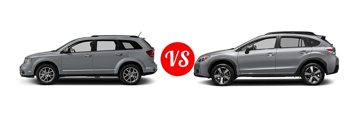 2016 Dodge Journey SUV SXT vs. 2016 Subaru Crosstrek SUV Hybrid Touring - Side Comparison
