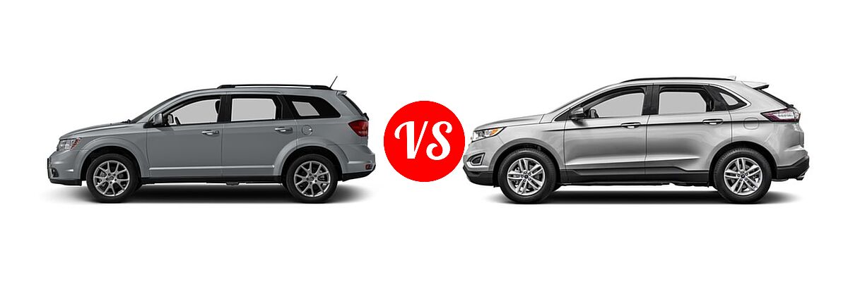 2016 Dodge Journey SUV SXT vs. 2016 Ford Edge SUV SE / SEL / Titanium - Side Comparison