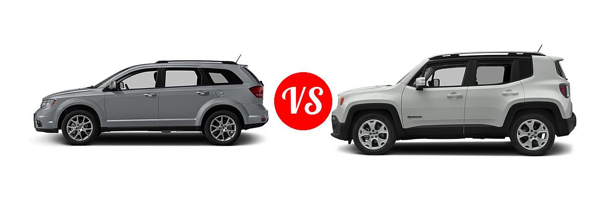 2016 Dodge Journey SUV SXT vs. 2016 Jeep Renegade SUV Limited - Side Comparison