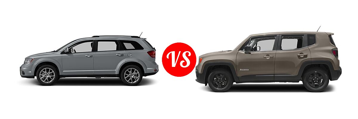 2016 Dodge Journey SUV SXT vs. 2016 Jeep Renegade SUV Sport - Side Comparison