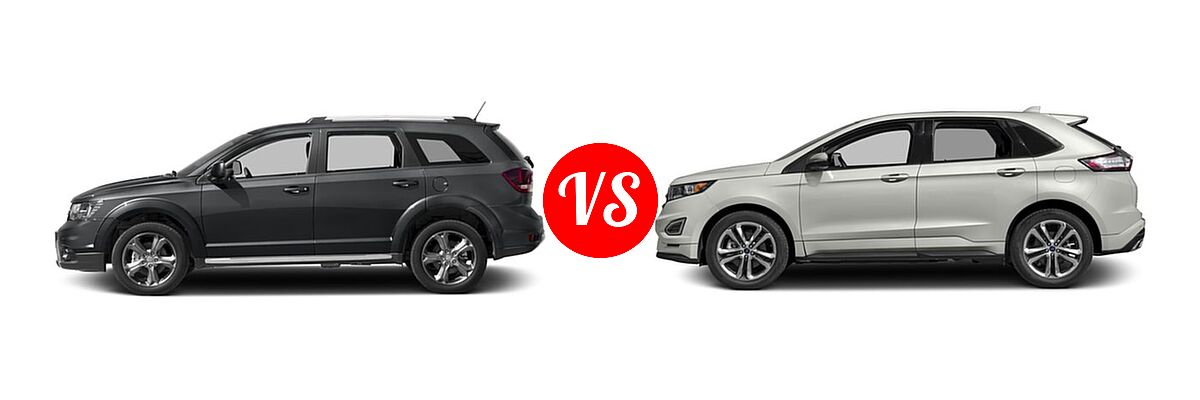 2016 Dodge Journey SUV Crossroad / Crossroad Plus vs. 2016 Ford Edge SUV Sport - Side Comparison
