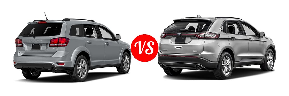 2016 Dodge Journey SUV SXT vs. 2016 Ford Edge SUV SE / SEL / Titanium - Rear Right Comparison
