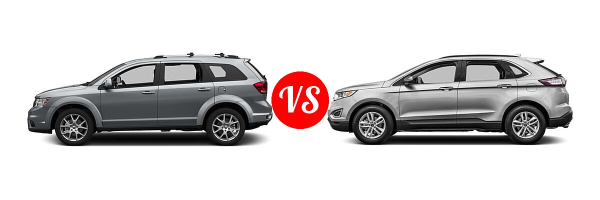 2016 Dodge Journey SUV R/T vs. 2016 Ford Edge SUV SE / SEL / Titanium - Side Comparison