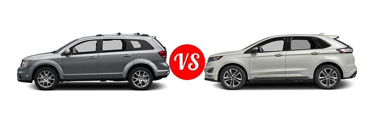 2016 Dodge Journey SUV R/T vs. 2016 Ford Edge SUV Sport - Side Comparison