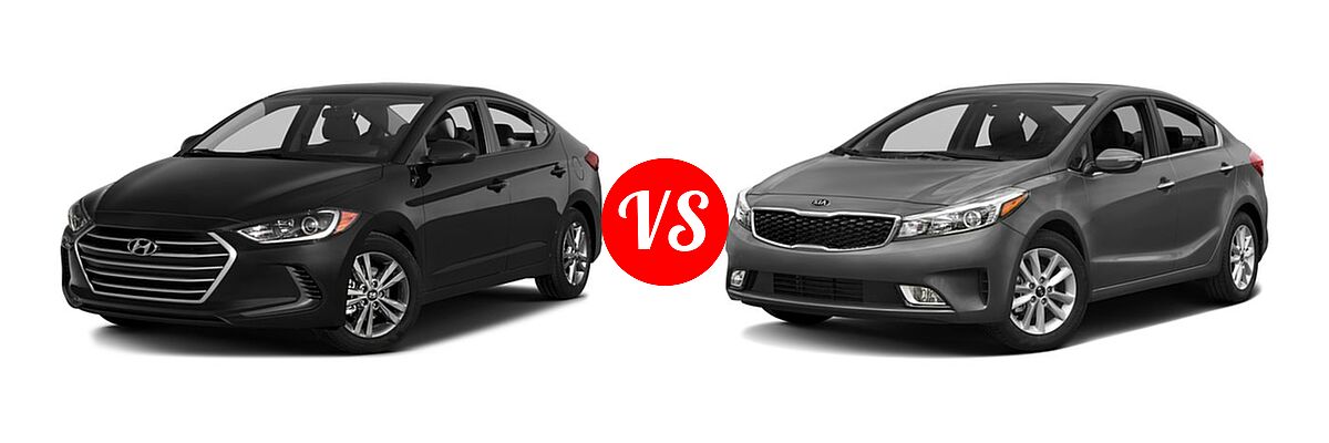 2018 Hyundai Elantra Sedan SE / SEL / Value Edition vs. 2018 Kia Forte Sedan S - Front Left Comparison
