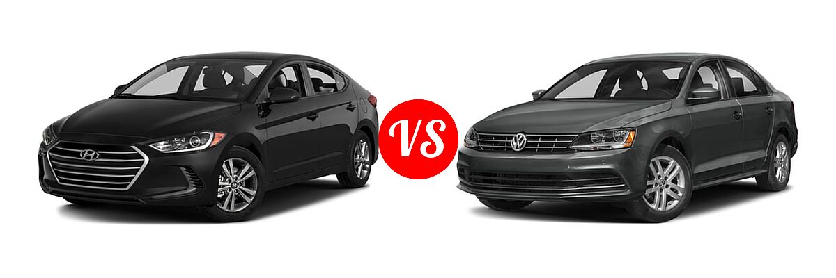 2018 Hyundai Elantra Sedan SE / SEL / Value Edition vs. 2018 Volkswagen Jetta Sedan 1.4T S / 1.4T SE / 1.4T Wolfsburg Edition / 1.8T SE Sport / 1.8T SEL - Front Left Comparison