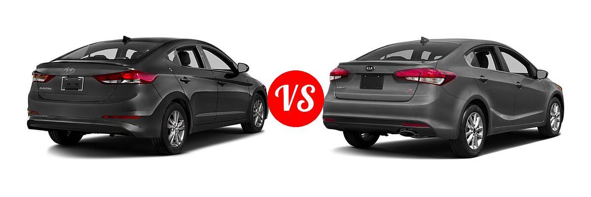 2018 Hyundai Elantra Sedan SE / SEL / Value Edition vs. 2018 Kia Forte Sedan S - Rear Right Comparison