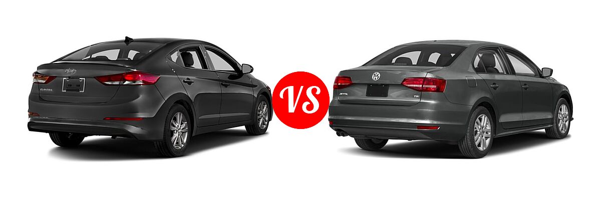 2018 Hyundai Elantra Sedan SE / SEL / Value Edition vs. 2018 Volkswagen Jetta Sedan 1.4T S / 1.4T SE / 1.4T Wolfsburg Edition / 1.8T SE Sport / 1.8T SEL - Rear Right Comparison