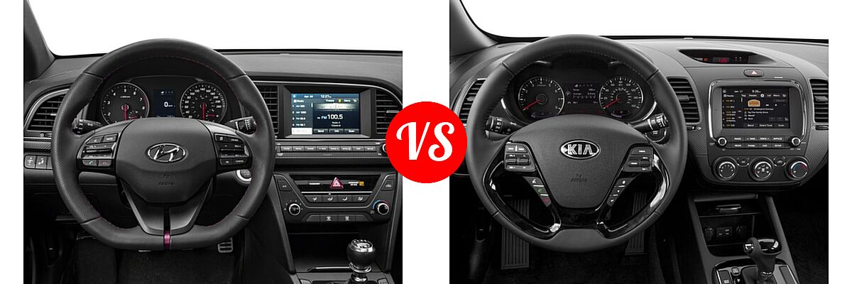 2018 Hyundai Elantra Sedan Sport vs. 2018 Kia Forte Sedan S - Dashboard Comparison