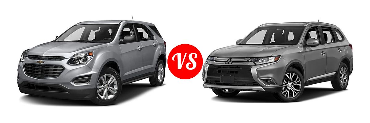2016 Chevrolet Equinox SUV L / LS vs. 2016 Mitsubishi Outlander SUV ES / SE - Front Left Comparison