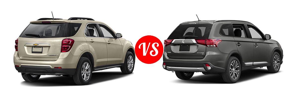 2016 Chevrolet Equinox SUV LT vs. 2016 Mitsubishi Outlander SUV SEL - Rear Right Comparison