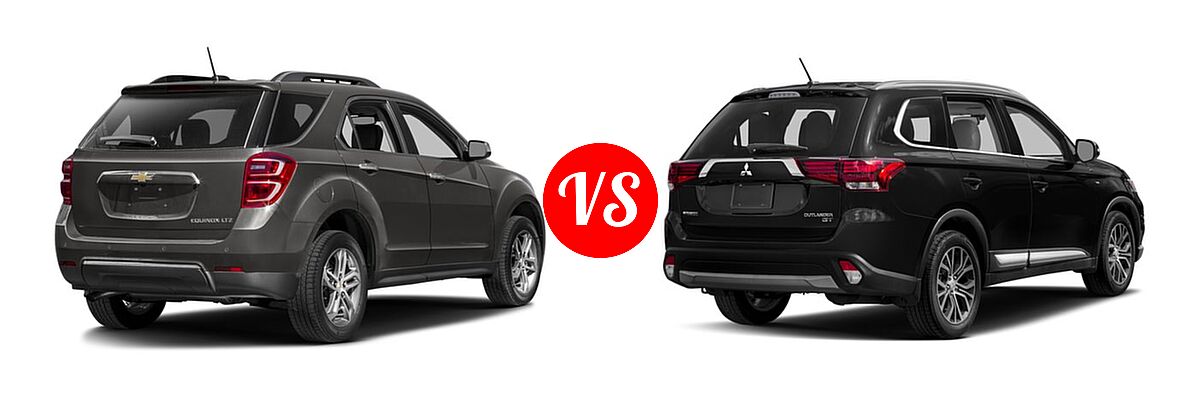 2016 Chevrolet Equinox SUV LTZ vs. 2016 Mitsubishi Outlander SUV GT - Rear Right Comparison