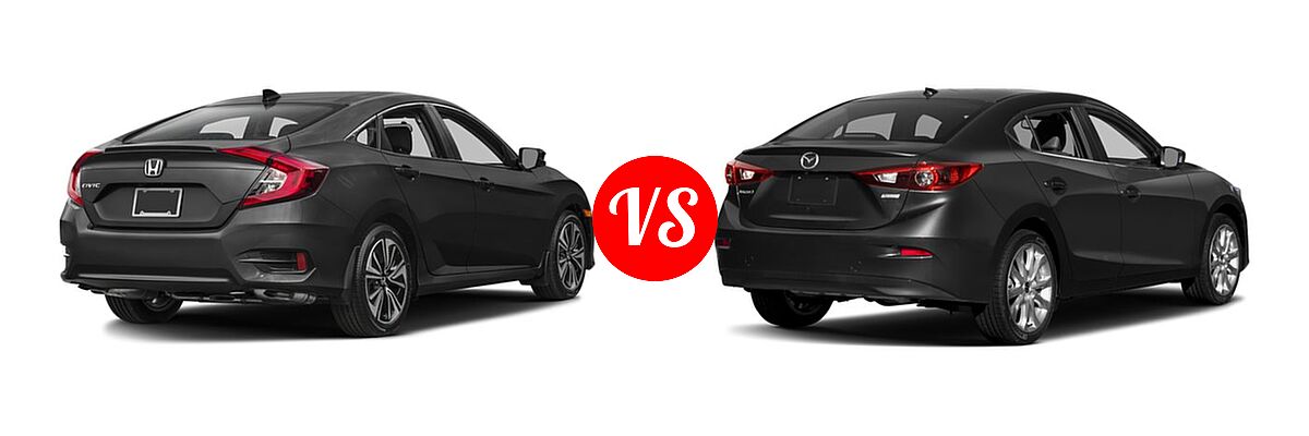 2016 Honda Civic Sedan EX-T vs. 2016 Mazda 3 Sedan s Grand Touring - Rear Right Comparison