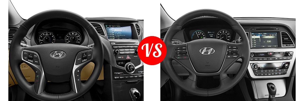 2017 Hyundai Azera Sedan Limited vs. 2017 Hyundai Sonata Plug-in Hybrid Sedan Limited - Dashboard Comparison