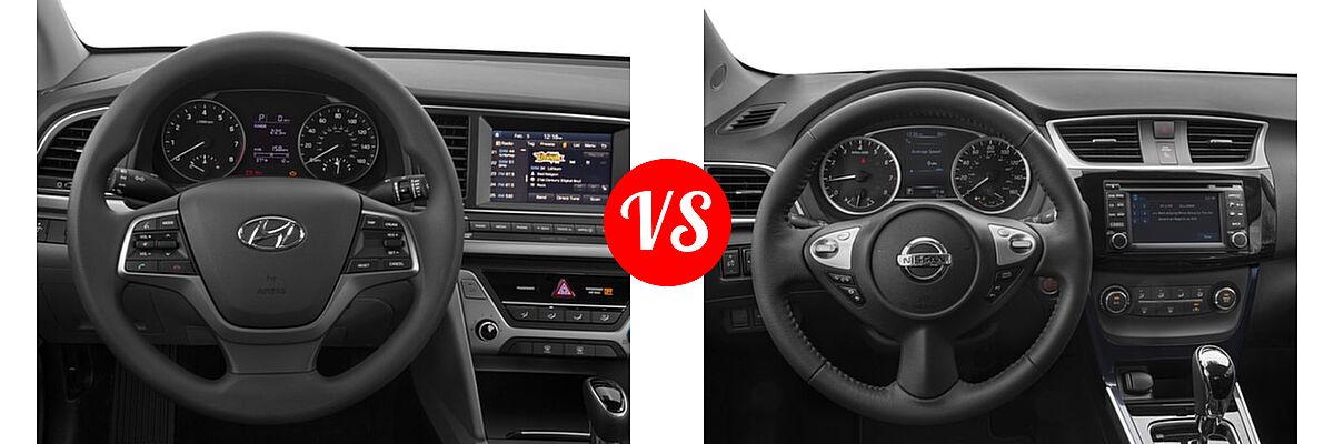 2017 Hyundai Elantra Sedan SE / Value Edition vs. 2017 Nissan Sentra Sedan SR Turbo - Dashboard Comparison