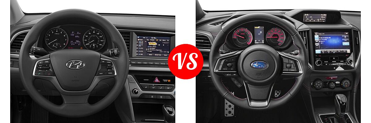 2017 Hyundai Elantra Sedan SE / Value Edition vs. 2017 Subaru Impreza Sedan Sport - Dashboard Comparison