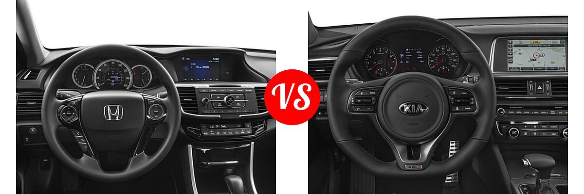 2016 Honda Accord Sedan LX vs. 2016 Kia Optima Sedan SX Turbo / SXL Turbo - Dashboard Comparison